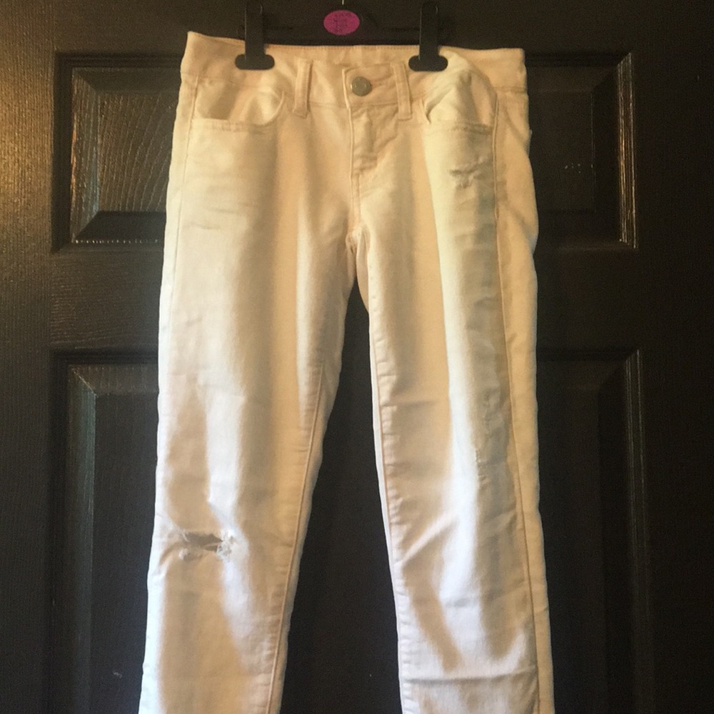 Light pink skinny jeans